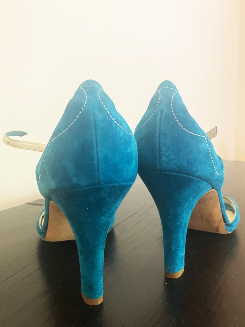 Rupert Sanderson Turquoise Suede Strappy Sandals 40 - Picture 3 of 5